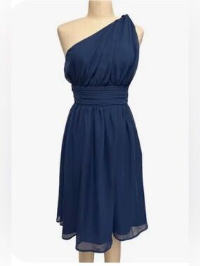 Tevolio Navy Blue One Shoulder Dress Sz.10